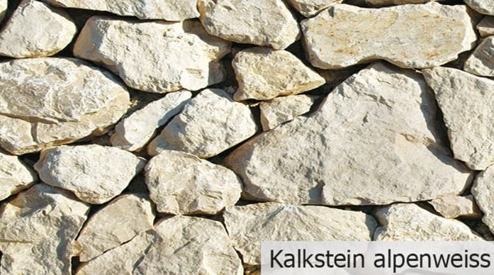 Kalkstein alpenweiß - Mauersteine