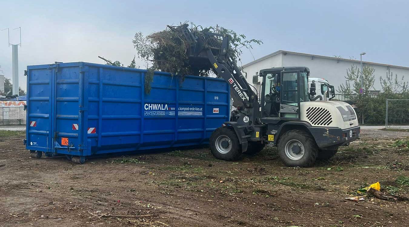 beladung gruenschnitt container